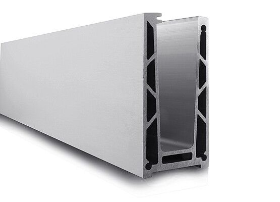 Garde corps vitré – Rail au sol aluminium